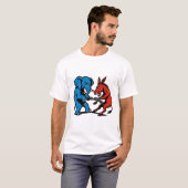 Elephant vs Donkey Graphic T-Shirt (Vorne ganz)