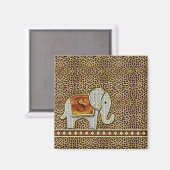 Elephant Walk Monogram Cheetah ID390 Magnet (Vorderseite/Rückseite)