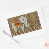 Elephant Walk Monogram Cheetah ID390 Rechteckiger Aufkleber (Umschlag)