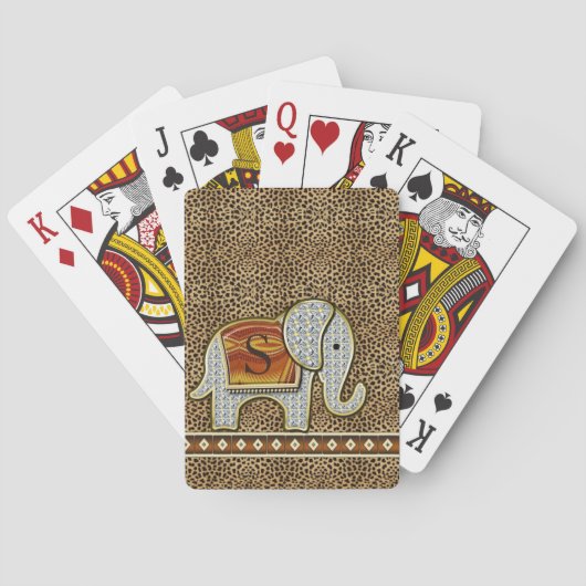 Elephant Walk Monogram Cheetah ID390 Spielkarten (Rückseite)