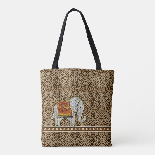 Elephant Walk Monogram Cheetah ID390 Tasche (Rückseite)