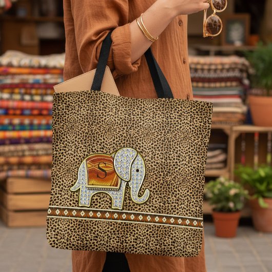 Elephant Walk Monogram Cheetah ID390 Tasche