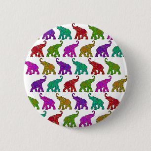Elephant Walk Muster Fliesen Design Button