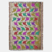 Elephant Walk Muster Fliesen Design Decke (Vorderseite Vertikal)