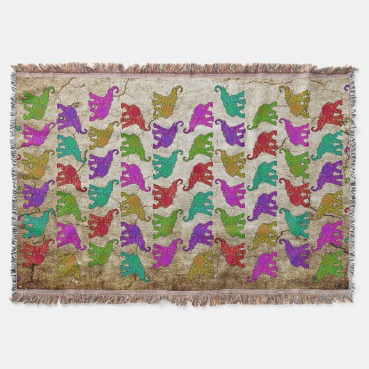 Elephant Walk Muster Fliesen Design Decke (Vorderseite)