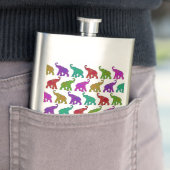 Elephant Walk Muster Fliesen Design Flachmann (Beispiel)