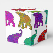 Elephant Walk Muster Fliesen Design Geschenkschachtel (Rückseite)