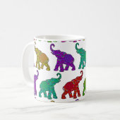 Elephant Walk Muster Fliesen Design Kaffeetasse (Vorderseite Links)