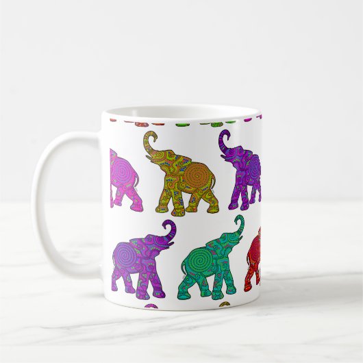 Elephant Walk Muster Fliesen Design Kaffeetasse (Links)
