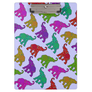 Elephant Walk Muster Fliesen Design Klemmbrett