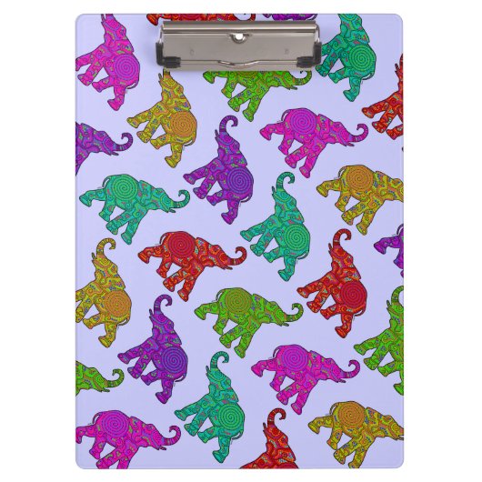 Elephant Walk Muster Fliesen Design Klemmbrett (Vorderseite)