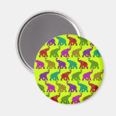 Elephant Walk Muster Fliesen Design Magnet (Vorderseite/Rückseite)