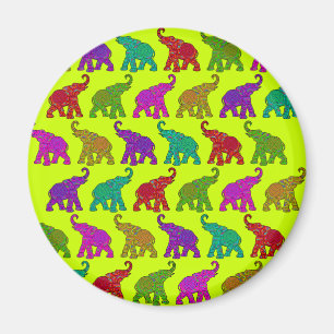 Elephant Walk Muster Fliesen Design Magnet