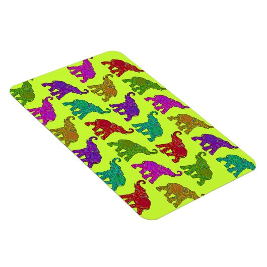 Elephant Walk Muster Fliesen Design Magnet (Rechte Seite)