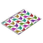 Elephant Walk Muster Fliesen Design Notizblock (Linke Seite)