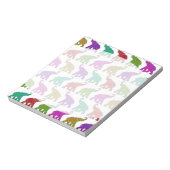Elephant Walk Muster Fliesen Design Notizblock (Rotiert)