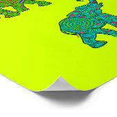 Elephant Walk Muster Fliesen Design Poster (Ecke)