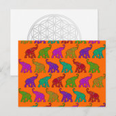 Elephant Walk Muster Fliesen Design Postkarte (Vorne/Hinten)