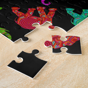 Elephant Walk Muster Fliesen Design Puzzle