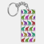 Elephant Walk Muster Fliesen Design Schlüsselanhänger (Vorderseite links)