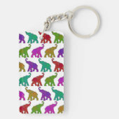 Elephant Walk Muster Fliesen Design Schlüsselanhänger (Rückseite)