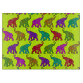 Elephant Walk Muster Fliesen Design Schneidebrett (Vorderseite)