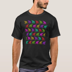 Elephant Walk Muster Fliesen Design T-Shirt