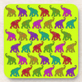 Elephant Walk Muster Fliesen Design Untersetzer (Vorderseite)