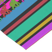 Elephant Walk & Stripes Muster + Ihre Ideen Großer Tischläufer (Ecke)