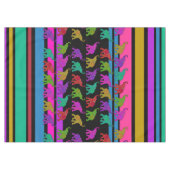 Elephant Walk & Stripes Muster + Ihre Ideen Tischdecke (Vorderseite (Horizontal))