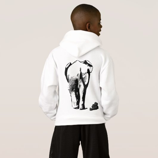 Elephant Walk T - Shirt Hoodie (Schwarz voll)
