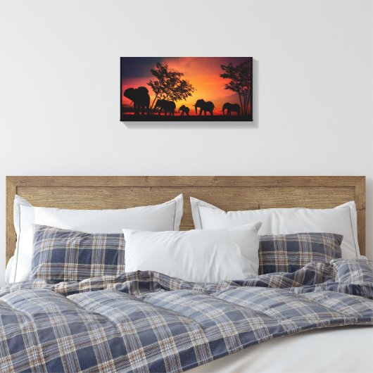 Elephant Wall Art Leinwand (Insitu (Schlafzimmer))