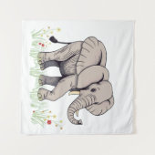 Elephant Wandteppich (Vorderseite (Horizontal))