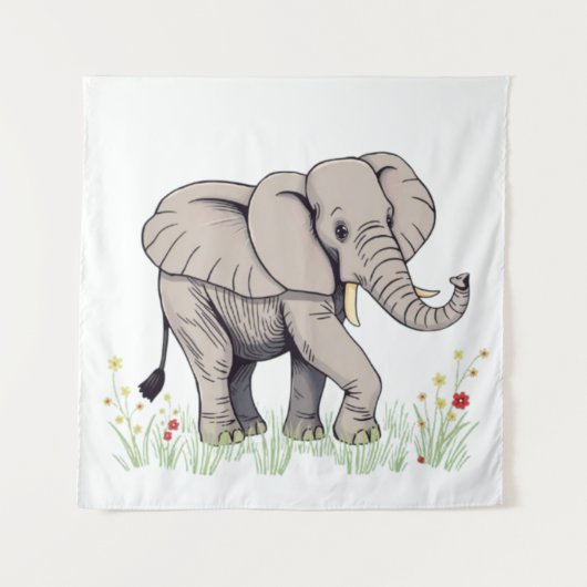 Elephant Wandteppich (Vorderseite)