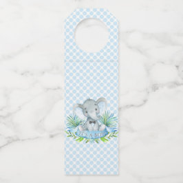 Elephant Water Bottle Label Gefahren Flaschenanhänger