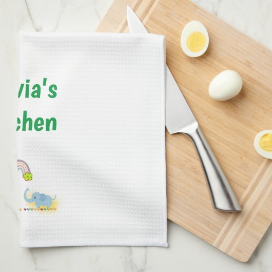 Elephant Water Color Kitchen Handtuch (Viertel Falte)