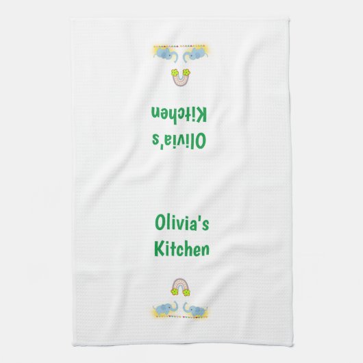 Elephant Water Color Kitchen Handtuch (Vertikal)