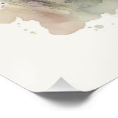 Elephant Watercolor Art Poster (Ecke)