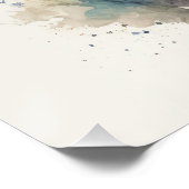 Elephant Watercolor Art Poster (Ecke)
