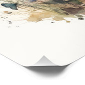 Elephant Watercolor Art Poster (Ecke)