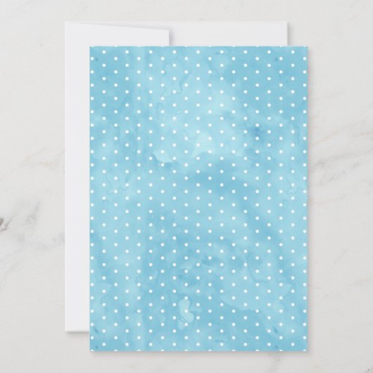 Elephant Watercolor Babydusche Einladung (Rückseite)