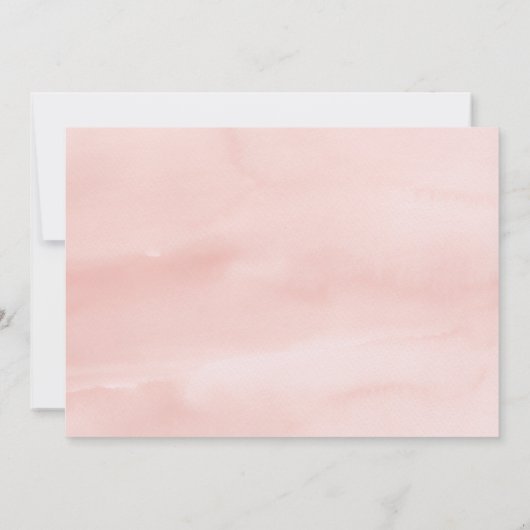 Elephant Watercolor Floral Girl Babydusche Einladung (Rückseite)