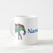 Elephant Watercolor Landschaft Kaffeetasse (Vorderseite Links)