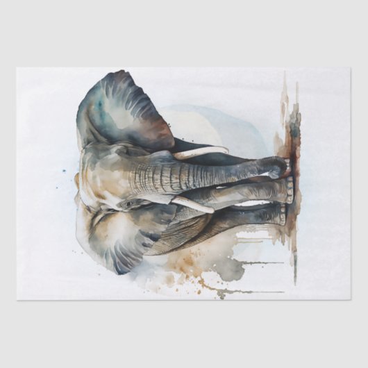 Elephant Watercolor Seidenpapier (Vorderseite)