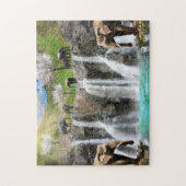 Elephant Waterfall 2 Easy Brain Art Puzzle Foto (Vertikal)