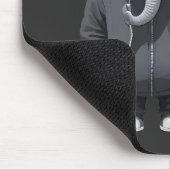 Elephant Wearing Hoodie Funny Cool Animal Vector Mousepad (Ecke)