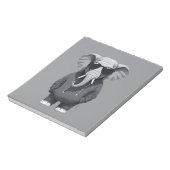 Elephant Wearing Hoodie Funny Cool Animal Vector Notizblock (Rotiert)