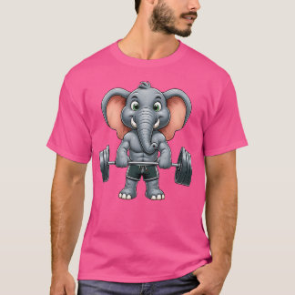Elephant Weightlift Fitness Gym Training Bodybu T-Shirt