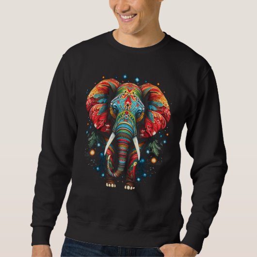 Elephant Weihnachten Weihnachten Weihnachten Urlau Sweatshirt (Vorderseite)