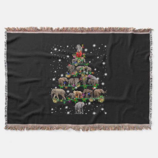 Elephant Weihnachtsbaum bedeckt durch Blitzlicht Decke (Vorderseite)